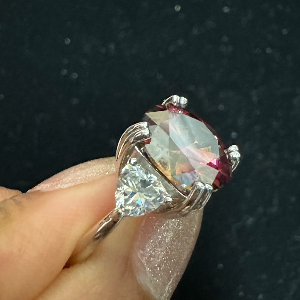 3-stone Moissanite ring - Picture 3 of 5